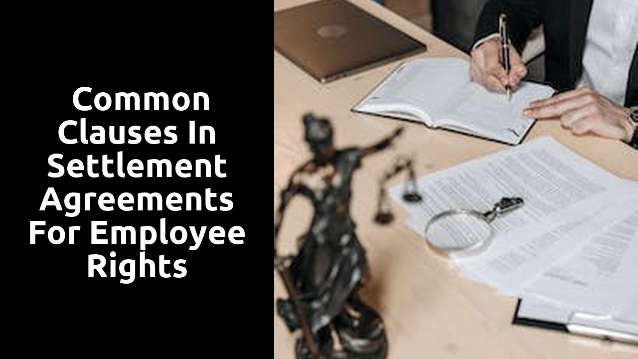  Common Clauses in Settlement Agreements for Employee Rights